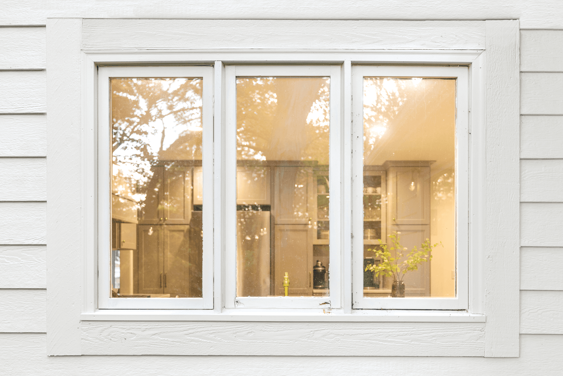 An exterior window before an Infinity awning window was installed.