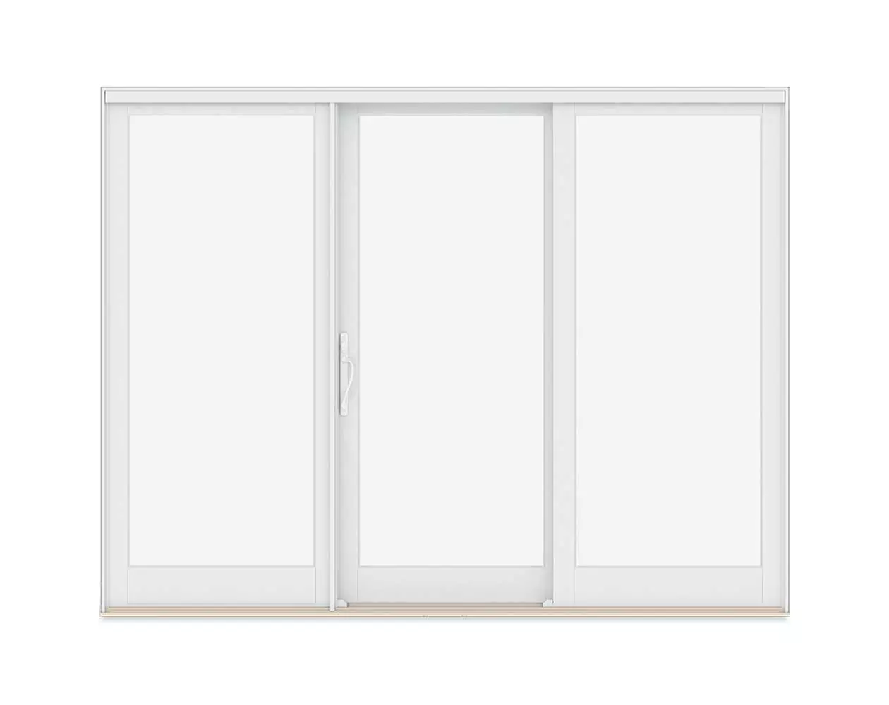 Three-Panel Sliding French door with operating center unit