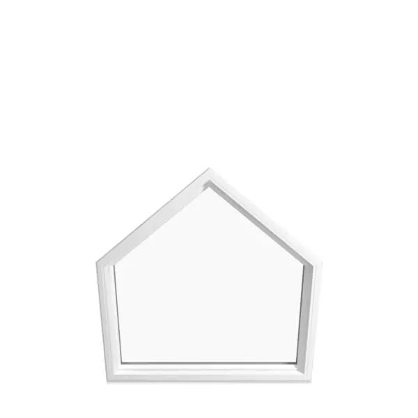 white polygon special shapes window