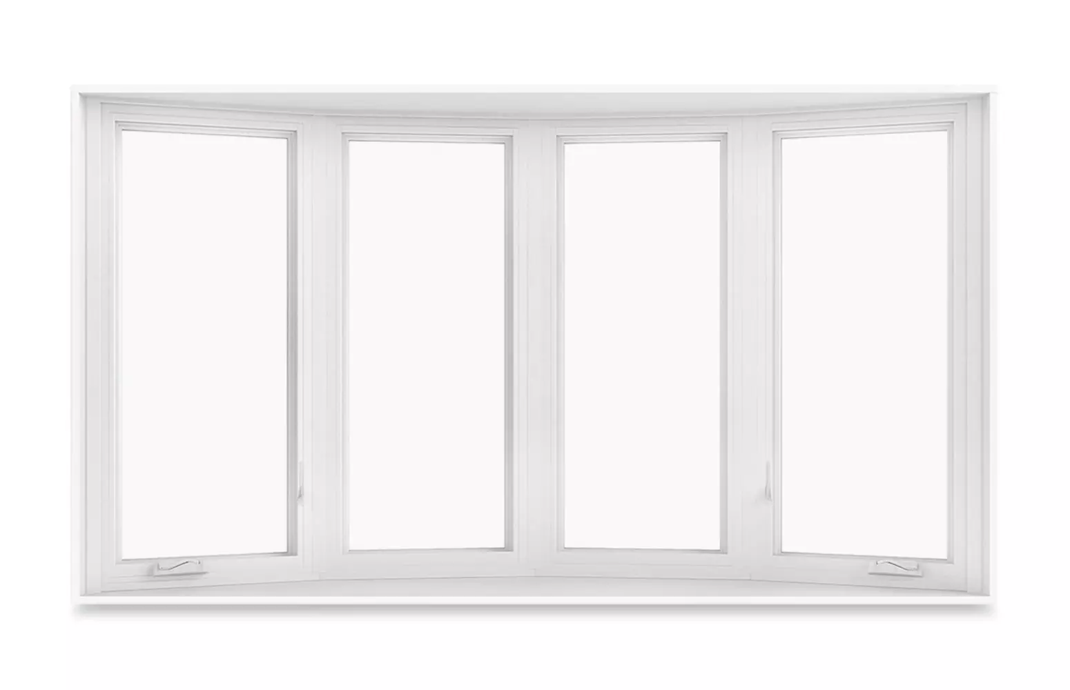 Bow window with 4-wide casements