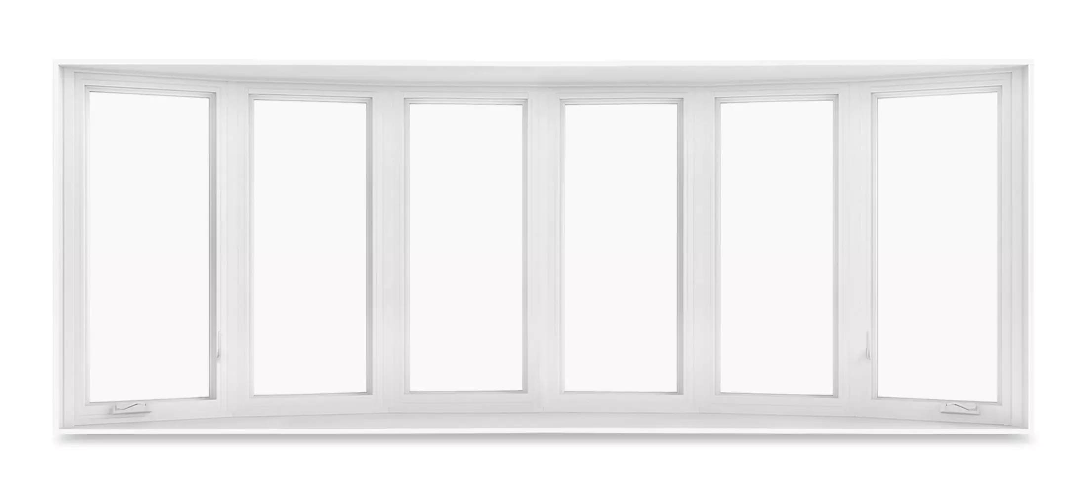 Bow window with 6-wide casements