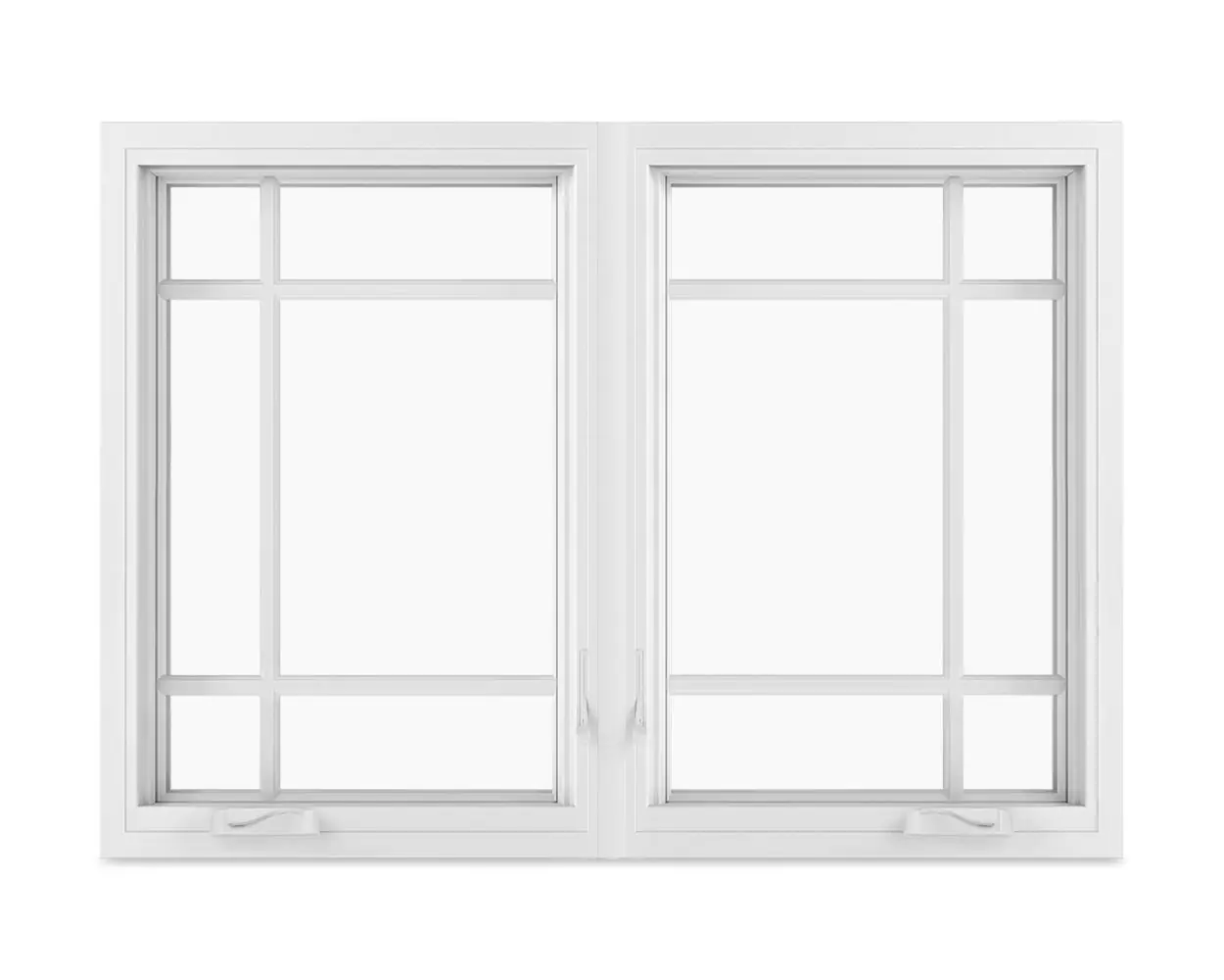 Replacement Casement Fiberglass Window prairie 6-lite pattern